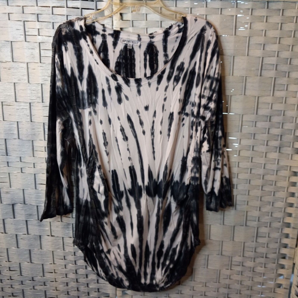 Sportelle Active Shirt Tunic Top Women's Small Stretch Active Tie Dye